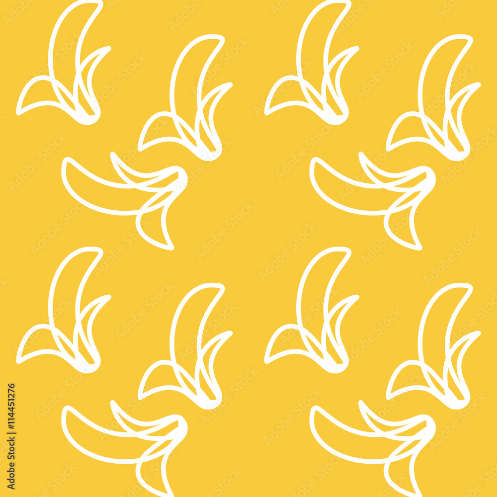 Vector seamless pattern with banana. Modern stylish texture. Repeating geometric background with banana Vector seamless pattern with banana. Modern stylish texture. Repeating geometric background with banana