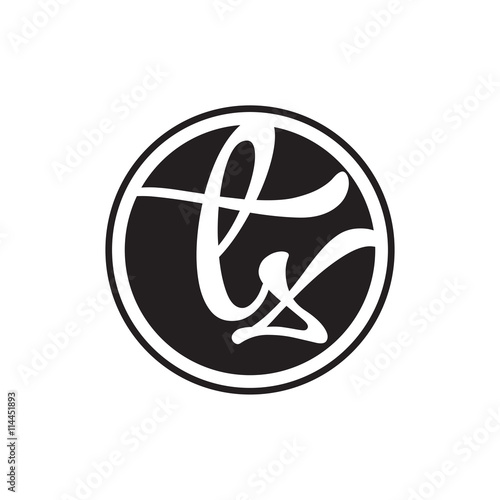 initial letter logo circle with ring