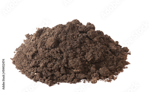 the soil for planting isolated on white background