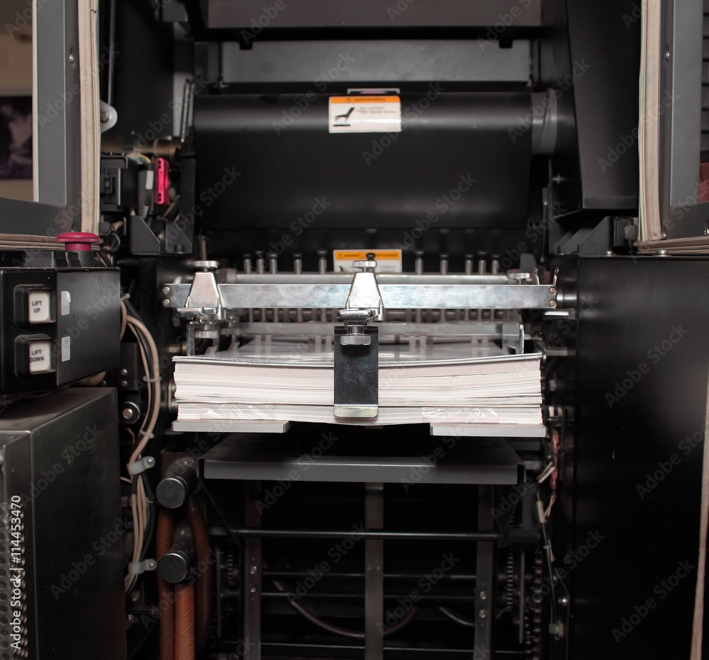 Paper in offset printing machine