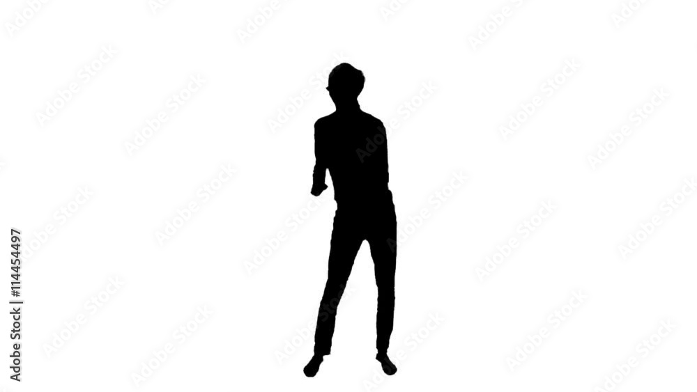 Silhouette of man dancing. 1080p Silhouette of man dancing. 1080p