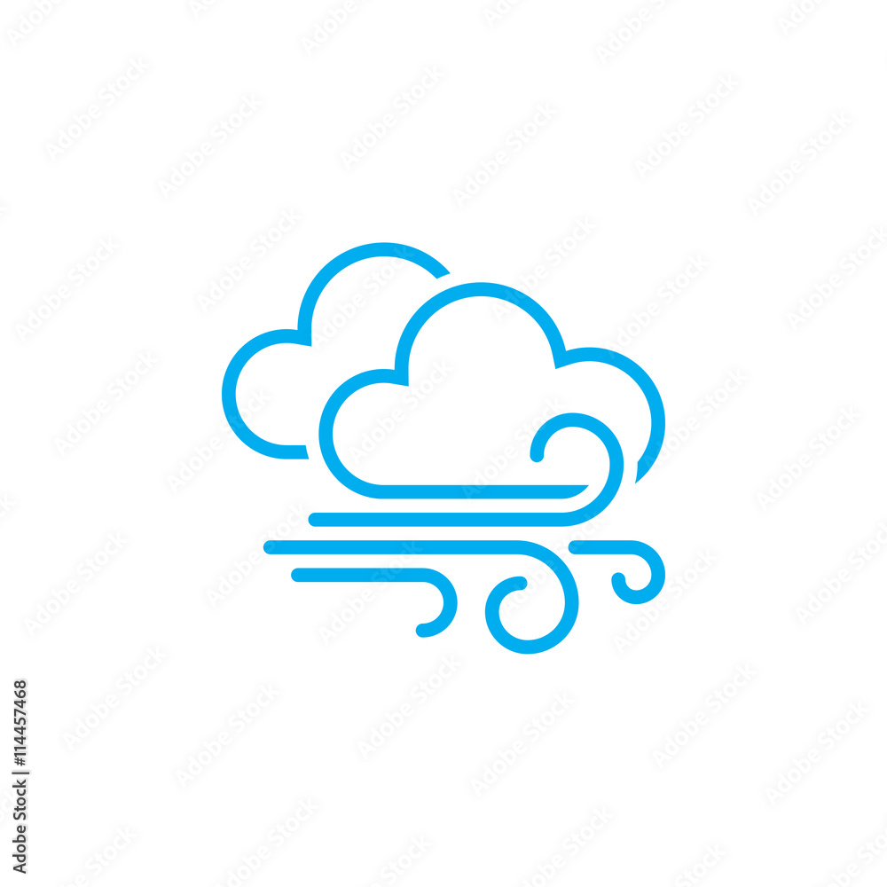wind and clouds weather icon wind and clouds weather icon