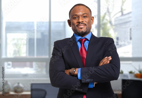 Mature african businessman in a modern office