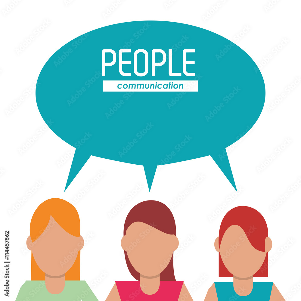 woman and bubble icon. People design. Vector graphic woman and bubble icon. People design. Vector graphic