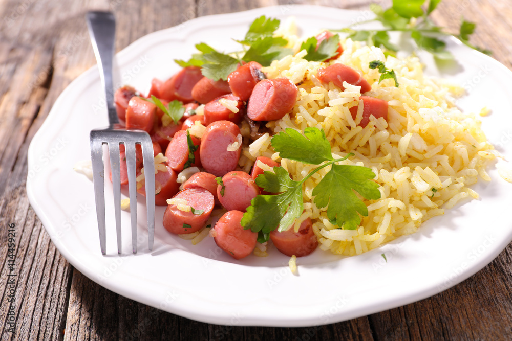 rice and sausage rice and sausage