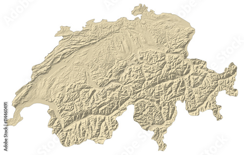 Relief map of Swizerland