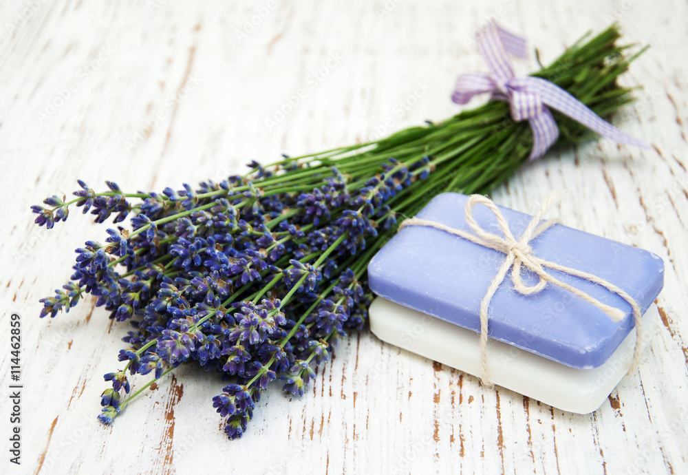 Lavender with soap Lavender with soap