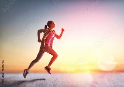 woman running in the nature