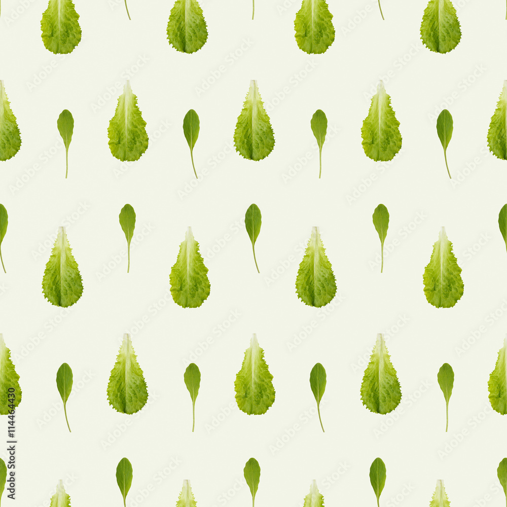 Arugula and lettuce seamles pattern
