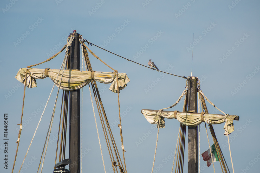 Takelage eines Segelbootes