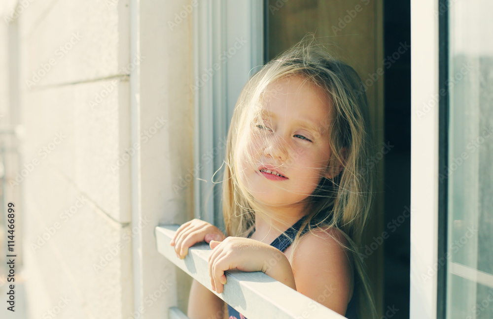 Portrait of 5 years old happy girl Portrait of 5 years old happy girl