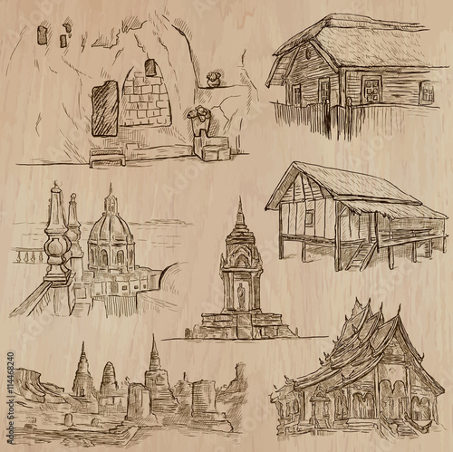 Architecture and Famous Places. Vector pack.