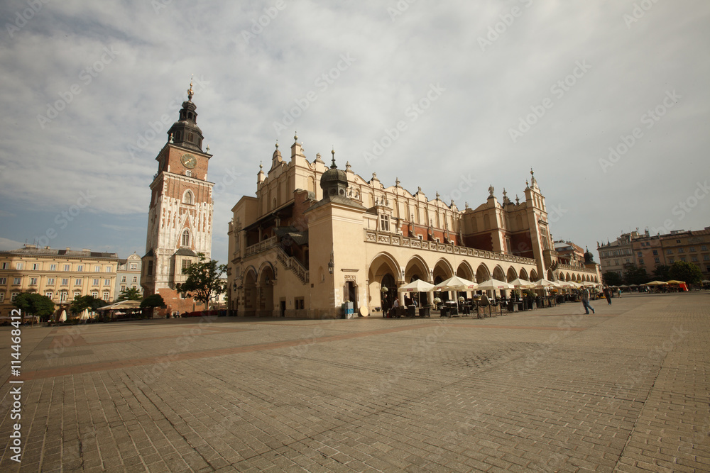 Krakow - Sukiennice buidning with Town Hall, Poland
