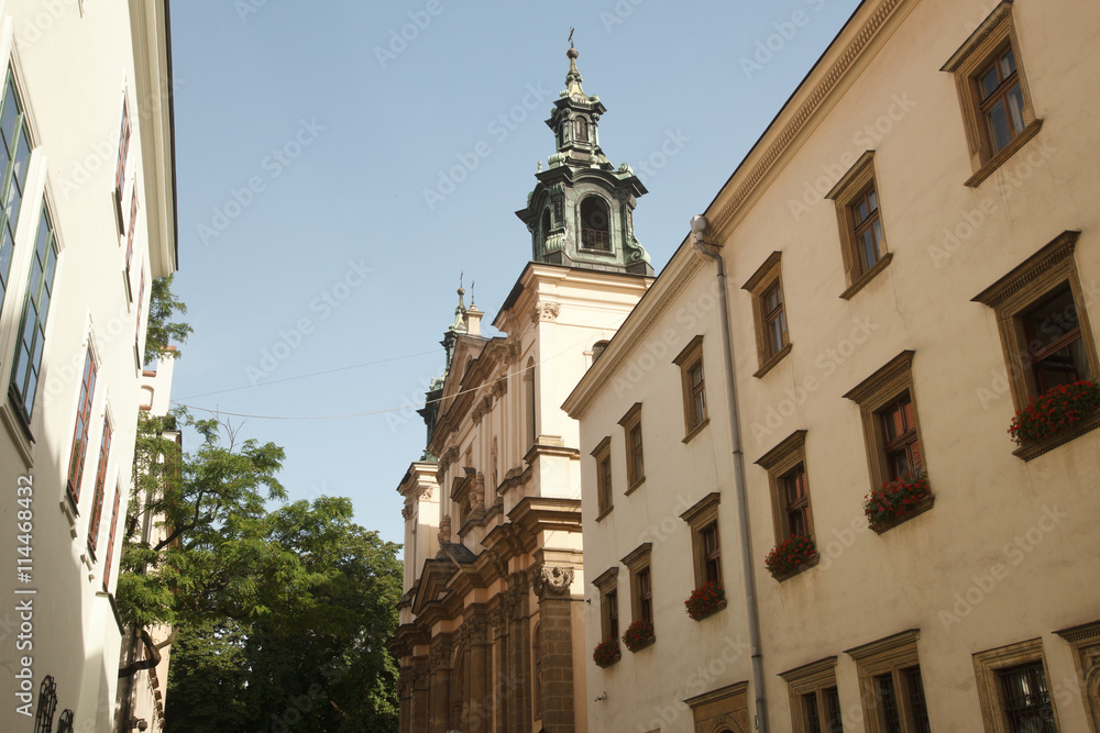 Old street in the center of Krakow
