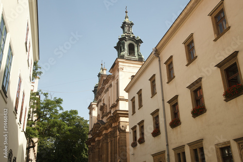 Old street in the center of Krakow