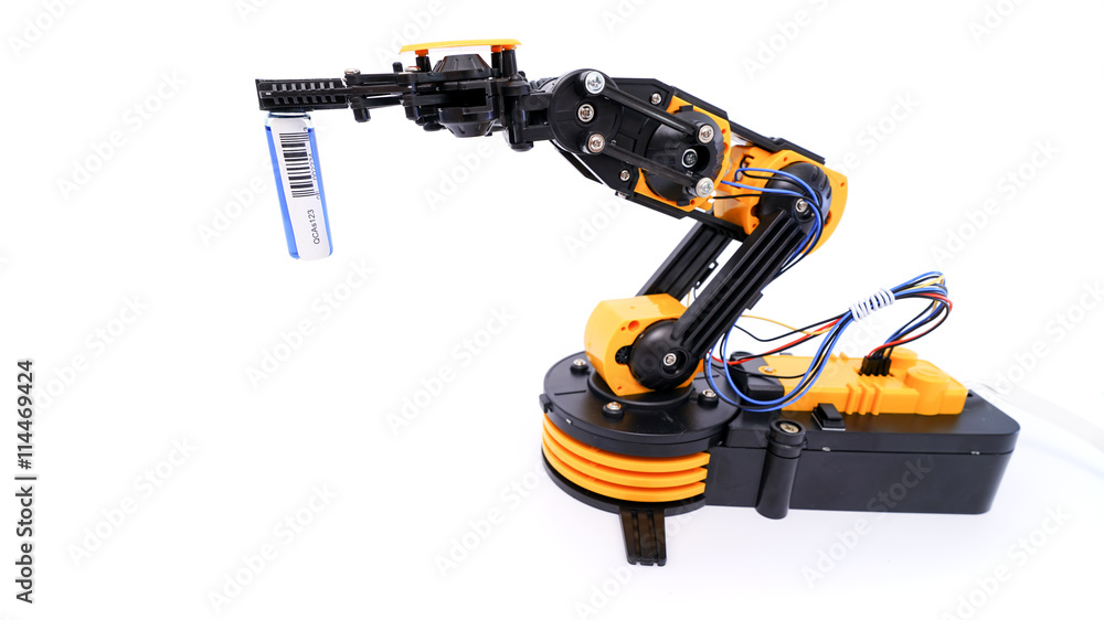 Plastic model of industrial robotics arm  Robot manipulator