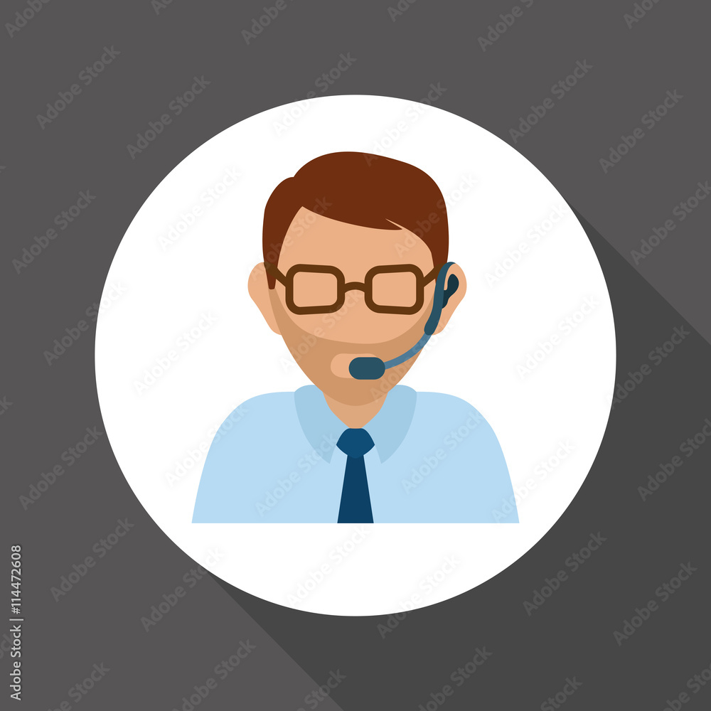 Customer service and call center graphic design, vector illustration
