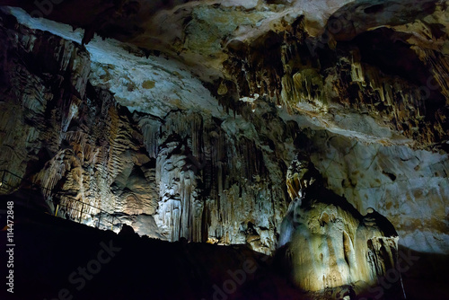 The karst cave in Chatyr-Dah mountain in Crimea photo
