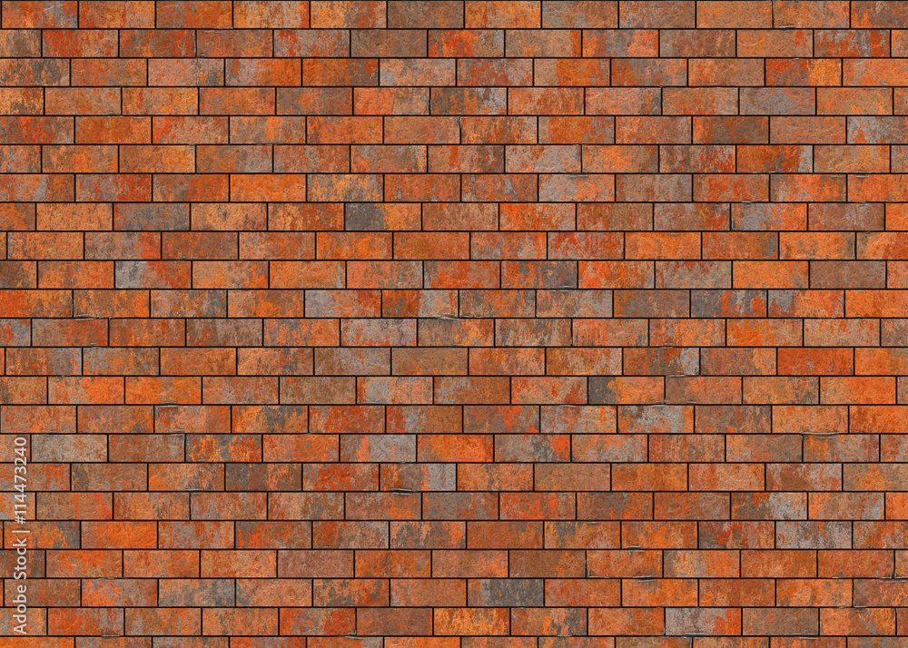 old hi-res red small brick wall pattern Illustration Stock | Adobe Stock