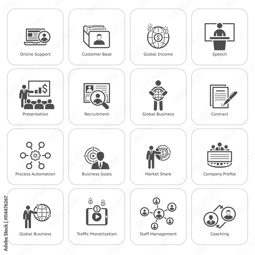 Business and Finances Icons Set. Flat Design. Business and Finances Icons Set. Flat Design.