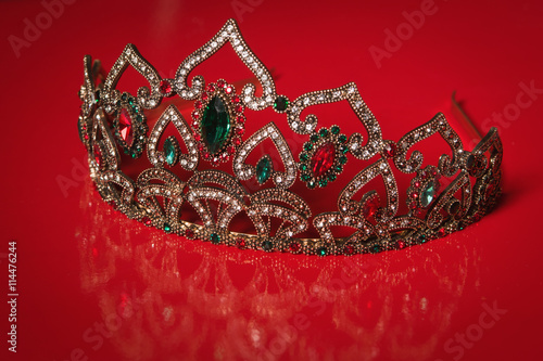 Diadem with large stones. bijouterie.