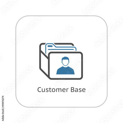 Customer Base Icon. Business Concept. Flat Design.