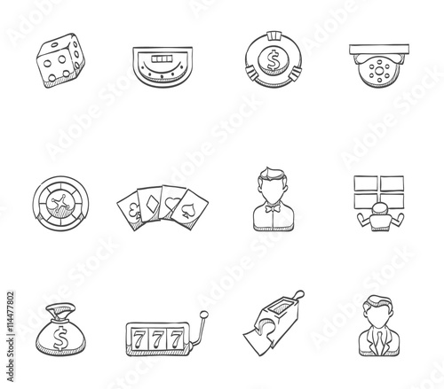 Casino icons in sketch.
