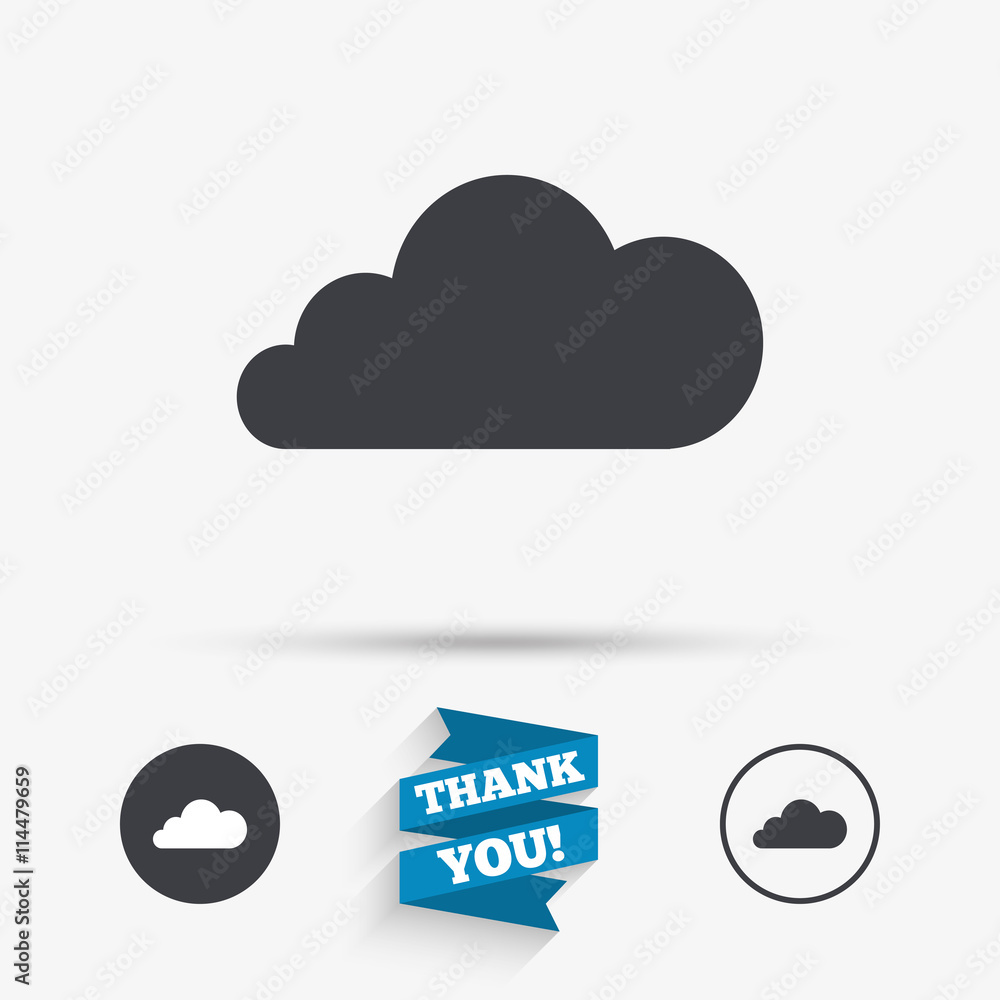 Cloud sign icon. Data storage symbol. Cloud sign icon. Data storage symbol.