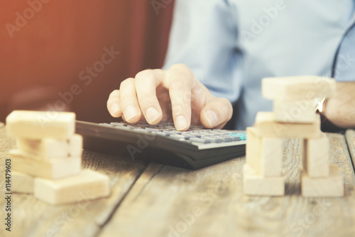 man working on office