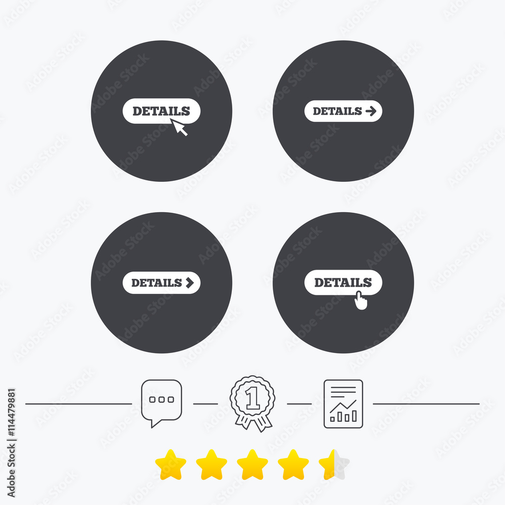 Details with arrow. More symbol and cursor. Details with arrow. More symbol and cursor.