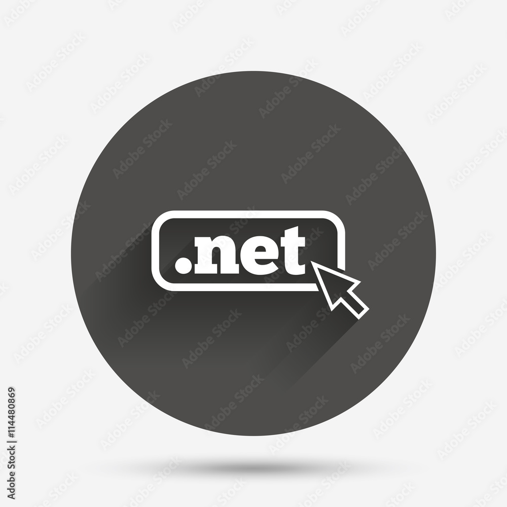 Domain NET sign icon. Top-level internet domain Domain NET sign icon. Top-level internet domain
