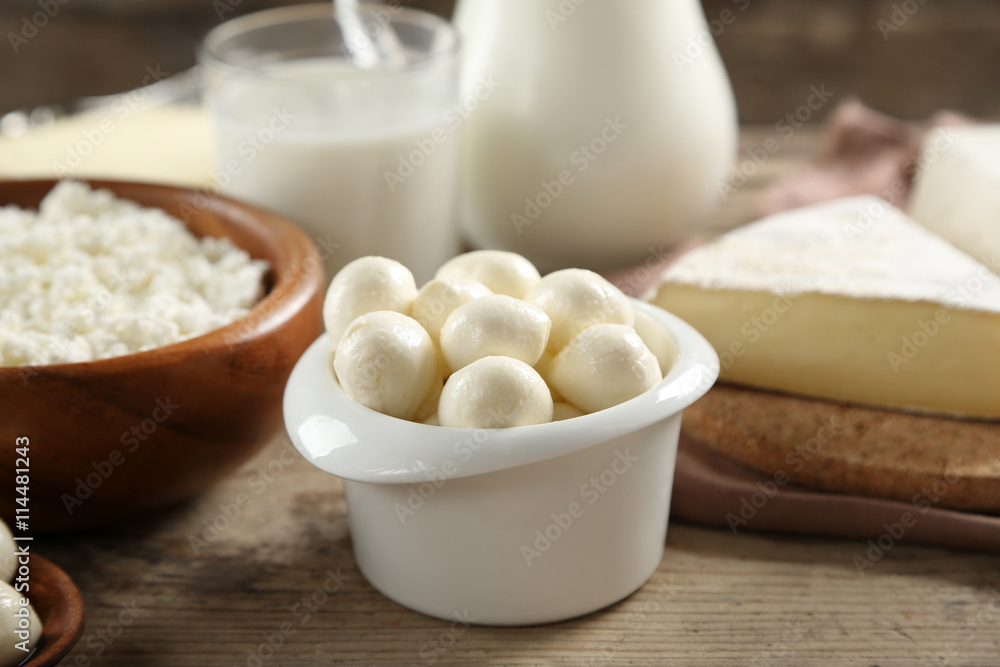 Dairy products, closeup Dairy products, closeup
