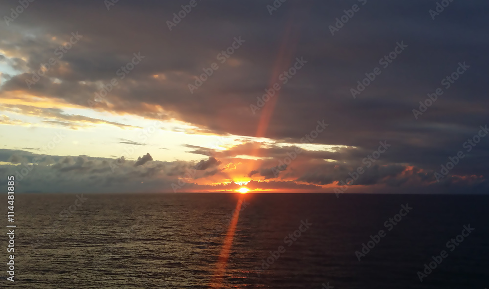 Sunset over the Pacific Ocaen