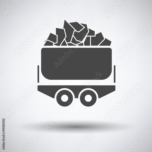 Mine coal trolley icon