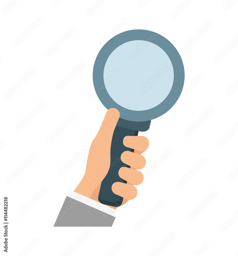 Search and instrument concept represented by magnifying glass icon. isolated and flat illustration Search and instrument concept represented by magnifying glass icon. isolated and flat illustration
