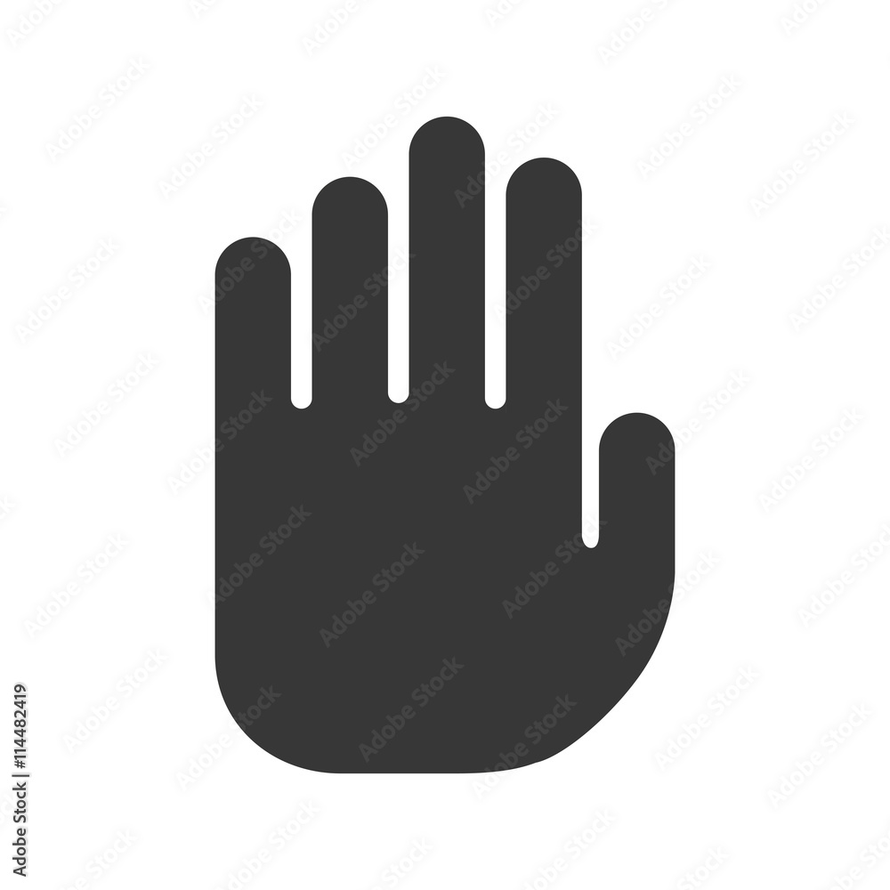 Human hand concept represented by gesture with fingers icon. isolated and flat illustration Human hand concept represented by gesture with fingers icon. isolated and flat illustration