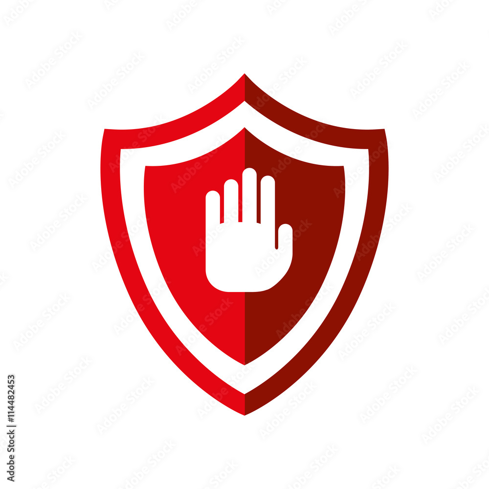 Security system concept represented by shield icon. isolated and flat illustration Security system concept represented by shield icon. isolated and flat illustration