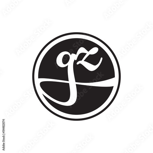 initial letter logo circle with ring