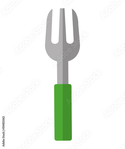 Cultery concept represented by fork icon. isolated and flat illustration 