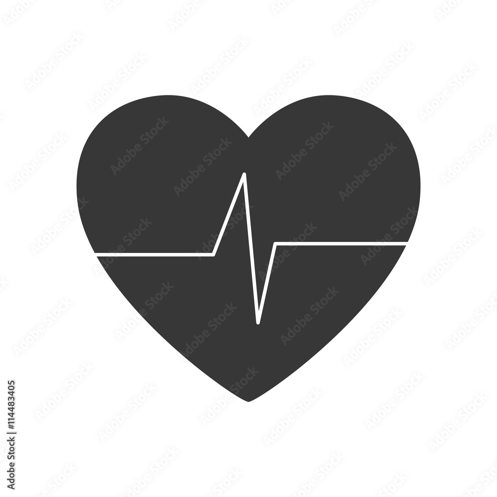 Healthy lifestyle and fitness concept represented by cardio heart icon. isolated and flat illustration Healthy lifestyle and fitness concept represented by cardio heart icon. isolated and flat illustration