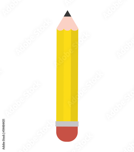 School and education concept represented by pencil icon. isolated and flat illustration 