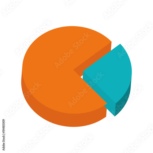 Data concept represented by infographic cake icon. isolated and flat illustration 