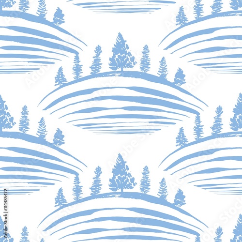 Frosty hills