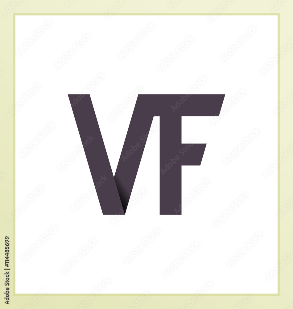 VF Two letter composition for initial, logo or signature. VF Two letter composition for initial, logo or signature.