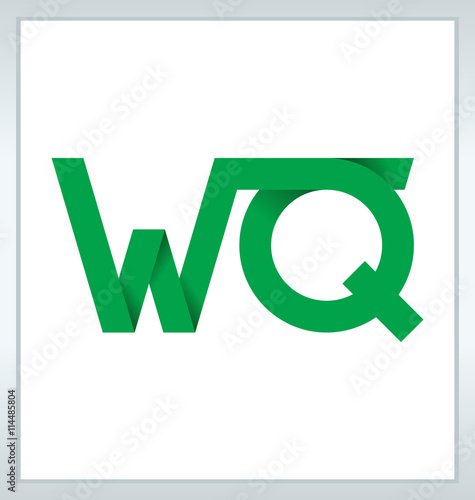 WQ Two letter composition for initial, logo or signature.