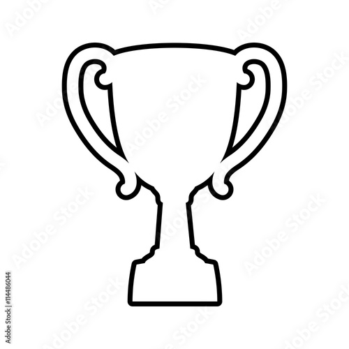 Winner concept represented by trophy cup icon. isolated and flat illustration 