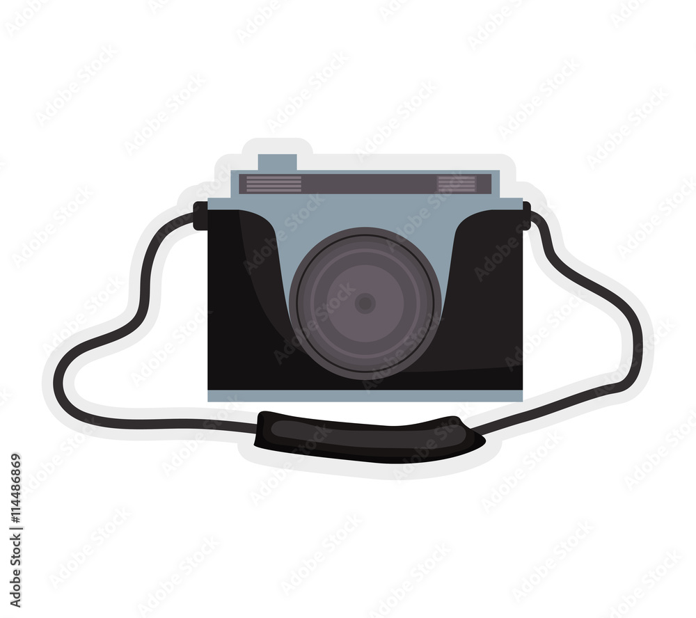 Gadget concept represented by Camera icon. isolated and flat illustration 