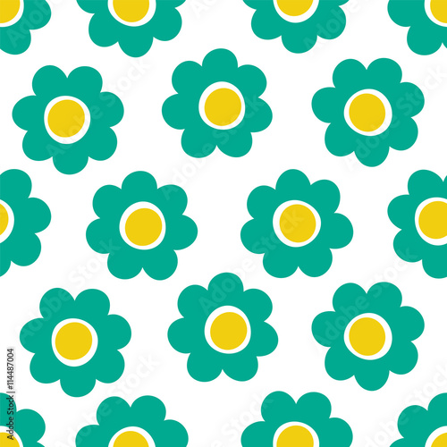 Seamless pattern background with flower