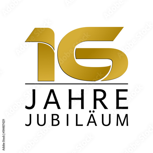 Einfach Gold Jubiläums Logo Jahre 16