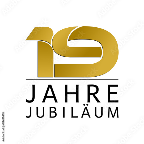 Einfach Gold Jubiläums Logo Jahre 19